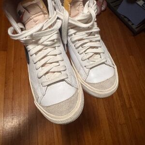 Nike White and Cream Women's Sneakers